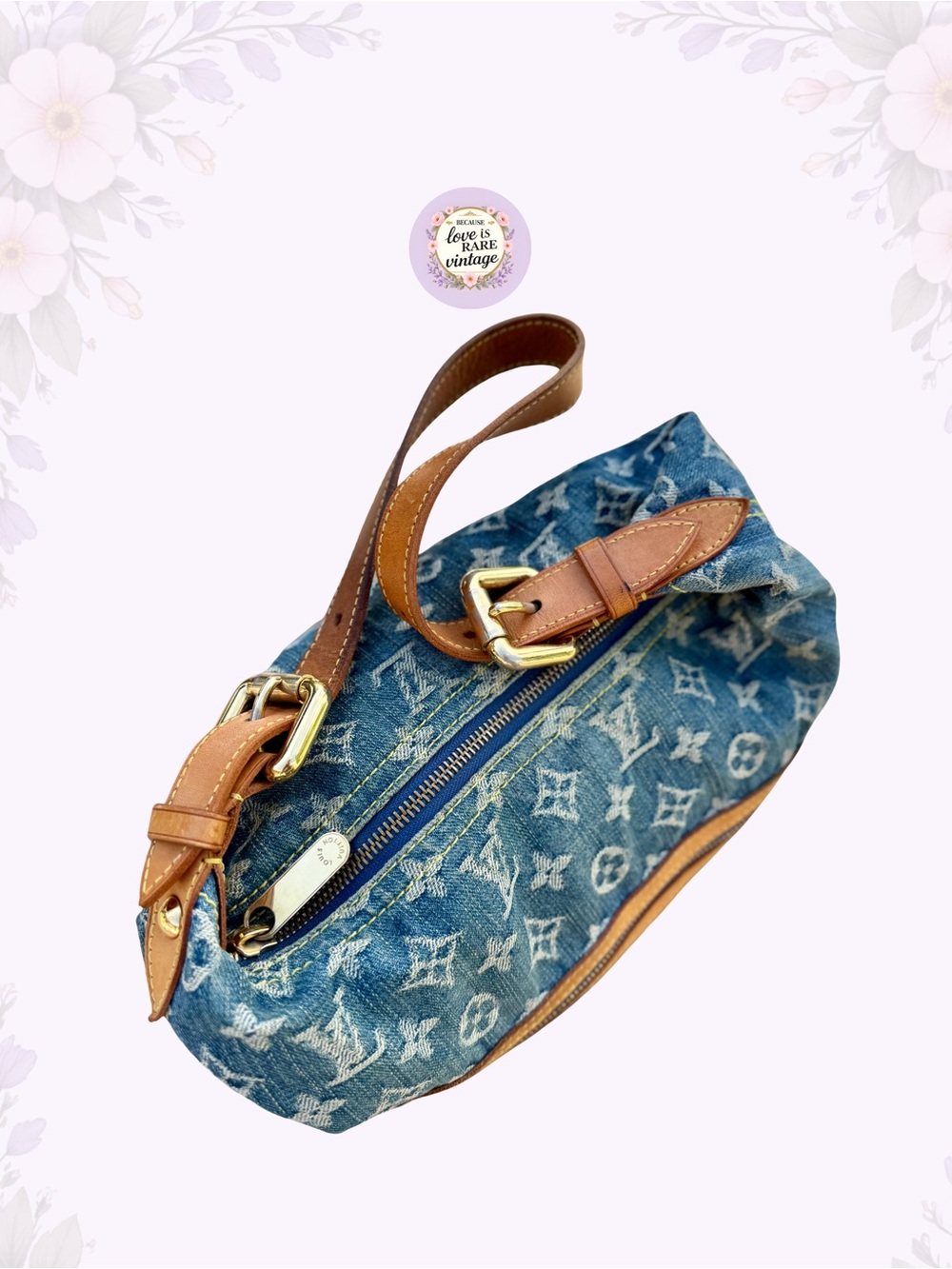 Louis Vuitton Denim Shoulder Bag • FL1065 • COA • Vintage 2005 - Picture 5 of 15